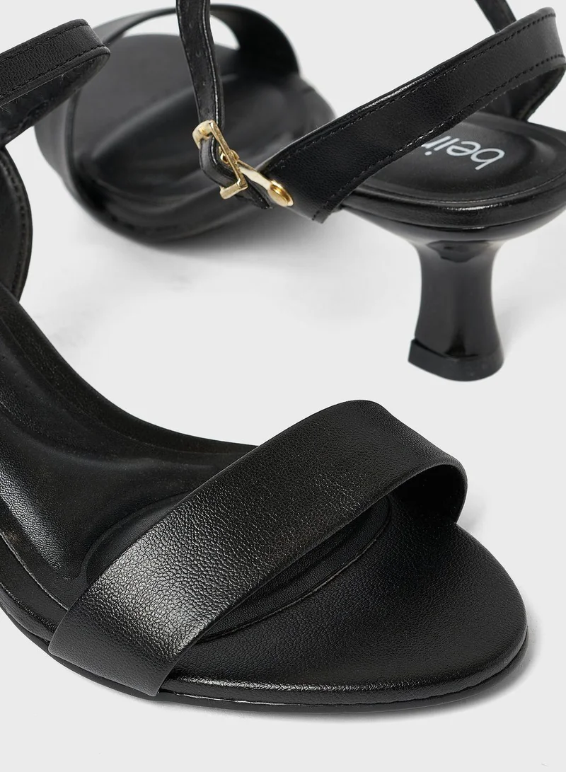 Beira Rio Multi Strap Mid Heel Sandals