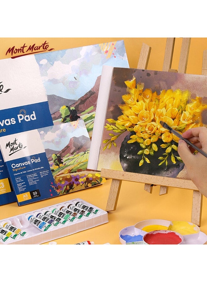 NIBEMINENT 10 Sheet/Pack Oil Acrylic Painting Canvas Pad Paper Multicolour - Image 5