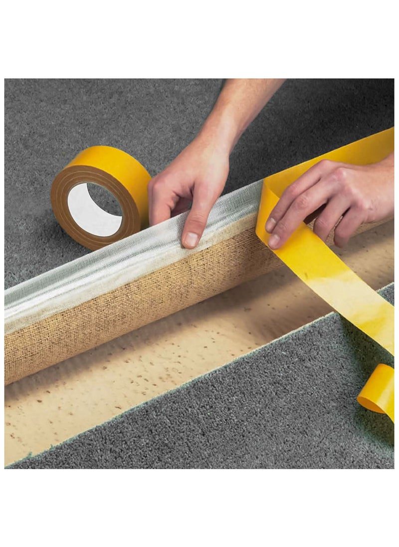 Duravel - Duravel Double Sided Carpet Tape, 2 inch x 25M Roll, Heavy Duty Fabric Tape for DIY Projects - Image 1