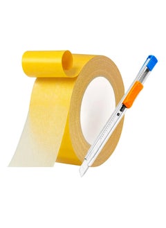 Duravel Duravel Double Sided Carpet Tape, 2 inch x 25M Roll, Heavy Duty Fabric Tape for DIY Projects  - Image 1