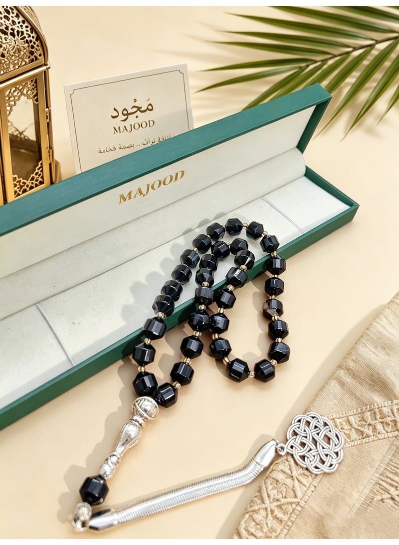 MAJOOD 33 Natural Agate Prayer Beads/Tasbih/10MM - Image 4