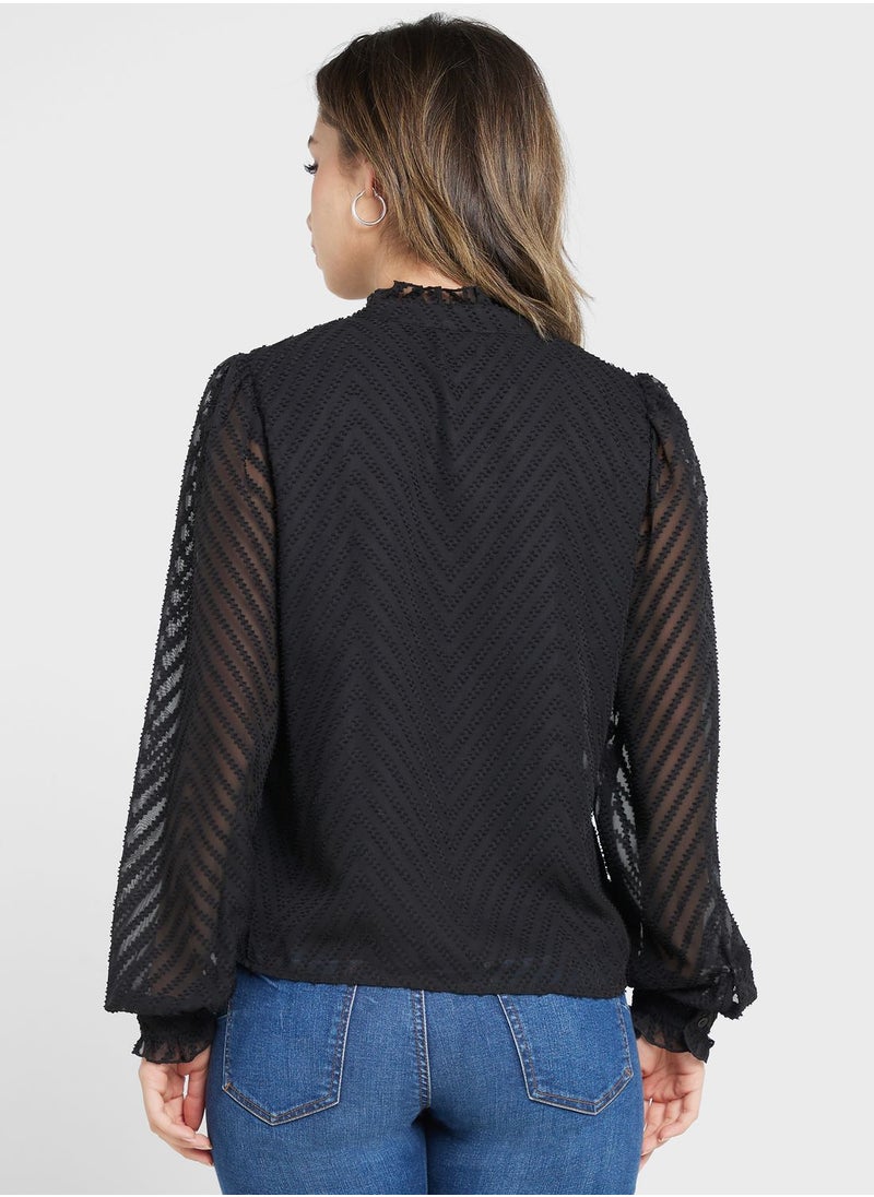 Jacqueline de Yong Button Detail Top  - Image 2