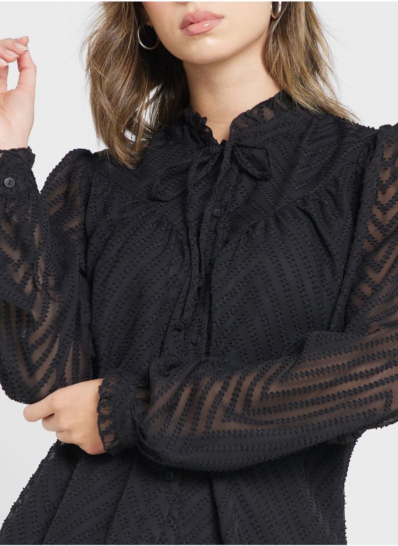 Jacqueline de Yong Button Detail Top  - Image 3