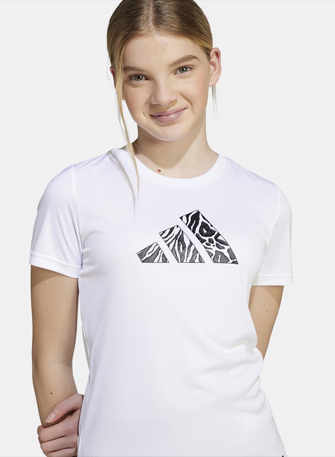 Adidas CLIMACOOL Animal Training Slim Graphic T-Shirt Kids Girls - Image 4