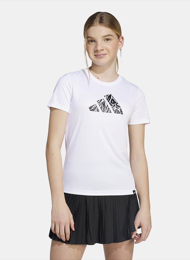 Adidas CLIMACOOL Animal Training Slim Graphic T-Shirt Kids Girls - Image 1
