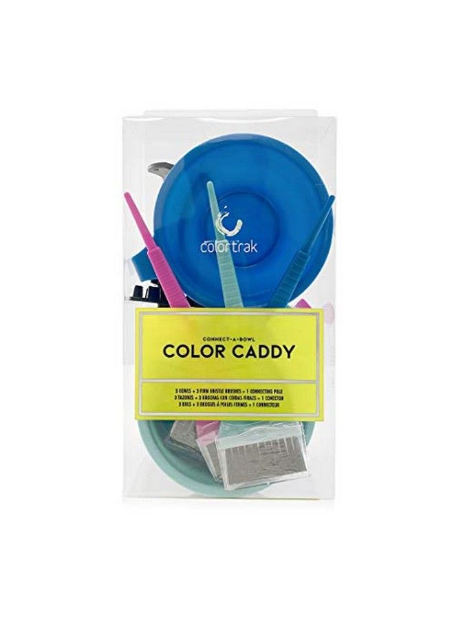 Colortrak Hair Dye Bowl Caddy Includes Center Caddy Pole And Three Color Coded Bowls With Matng Brushes Bowls Marked For Measurements Bowls With Individual Handles - Image 2