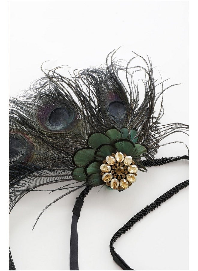 1920S Flapper Peacock Feather Headband Roaring 20S Beaded Headpiece 1920S Great Gatsby Costume Hair Accessories - pzsku/ZF46A4C7F4755FE06E41CZ/45/_/1735567104/59790a6c-6e4c-4a74-96a0-f7289608f6a0