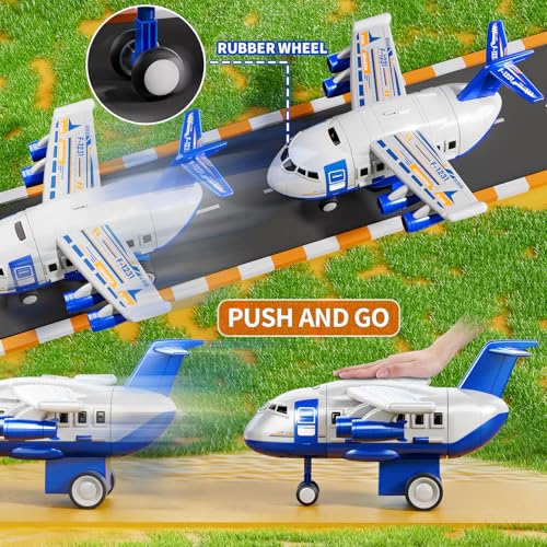 MSKOLER Airplane Toys for Toddlers 24  Boy Toy Car Race Tracks for Kids Ages 35 with 8 Small Car Toys Toddlers Educational Toy Birthday Gifts for Boys 35 - Image 5