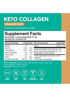 Perfect Keto Collagen Protein Powder With Mct Oil Grassfed Gf Multi Supplement Best For Ketogenic Diets Use As Keto Creamer In Coffee And Shakes For Women & Men (Cinnamon Toast)  - Image 4