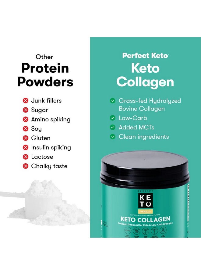 Perfect Keto - Collagen Protein Powder With Mct Oil Grassfed Gf Multi Supplement Best For Ketogenic Diets Use As Keto Creamer In Coffee And Shakes For Women & Men (Cinnamon Toast) - Image 1