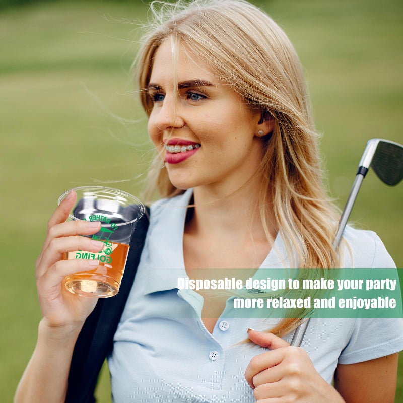 Pickmesh 200 Pack Golf Disposable Plastic Cups Bulk 10 oz Clear Plastic Disposable Tumbler Cups for Party Supplies Decorations - Image 1