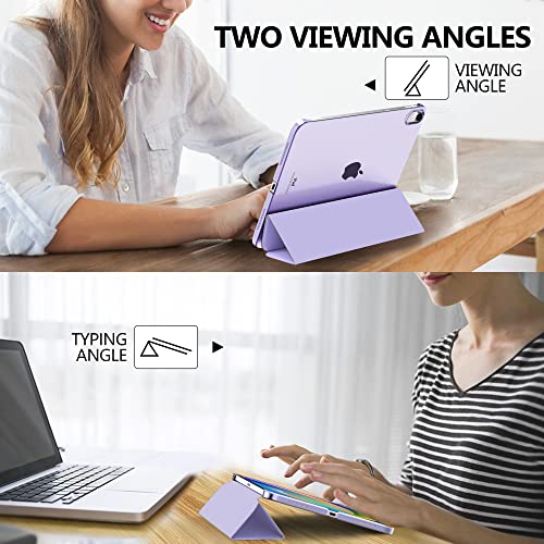 MoKo for iPad (A16) 11th Generation Case 11 Inch 2025, iPad 10th Generation Case 10.9 Inch 2022, Slim Stand Hard PC Translucent Back Shell Smart Cover, Support Touch ID, Auto Wake/Sleep,Lilac Purple - Image 5