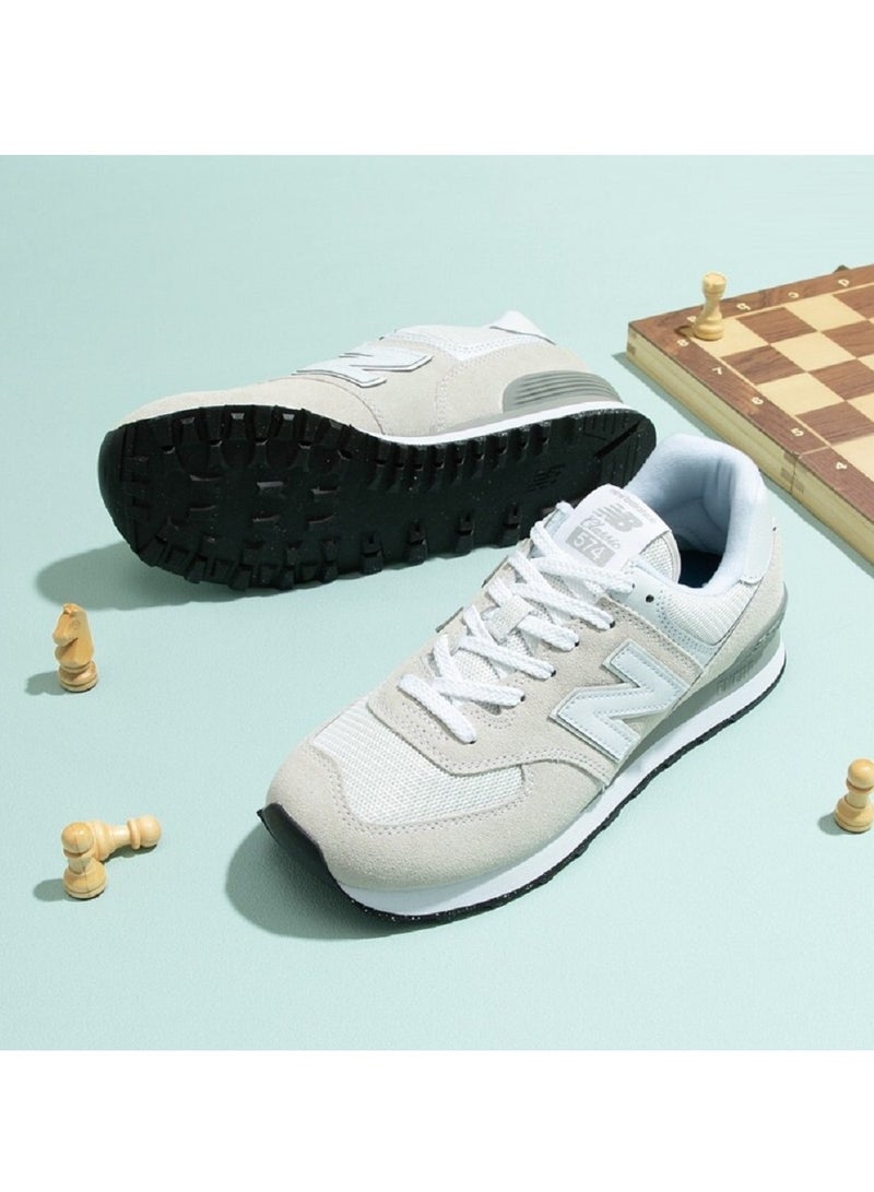 574 Low Top Colorblock Sneakers Light Gray/White
