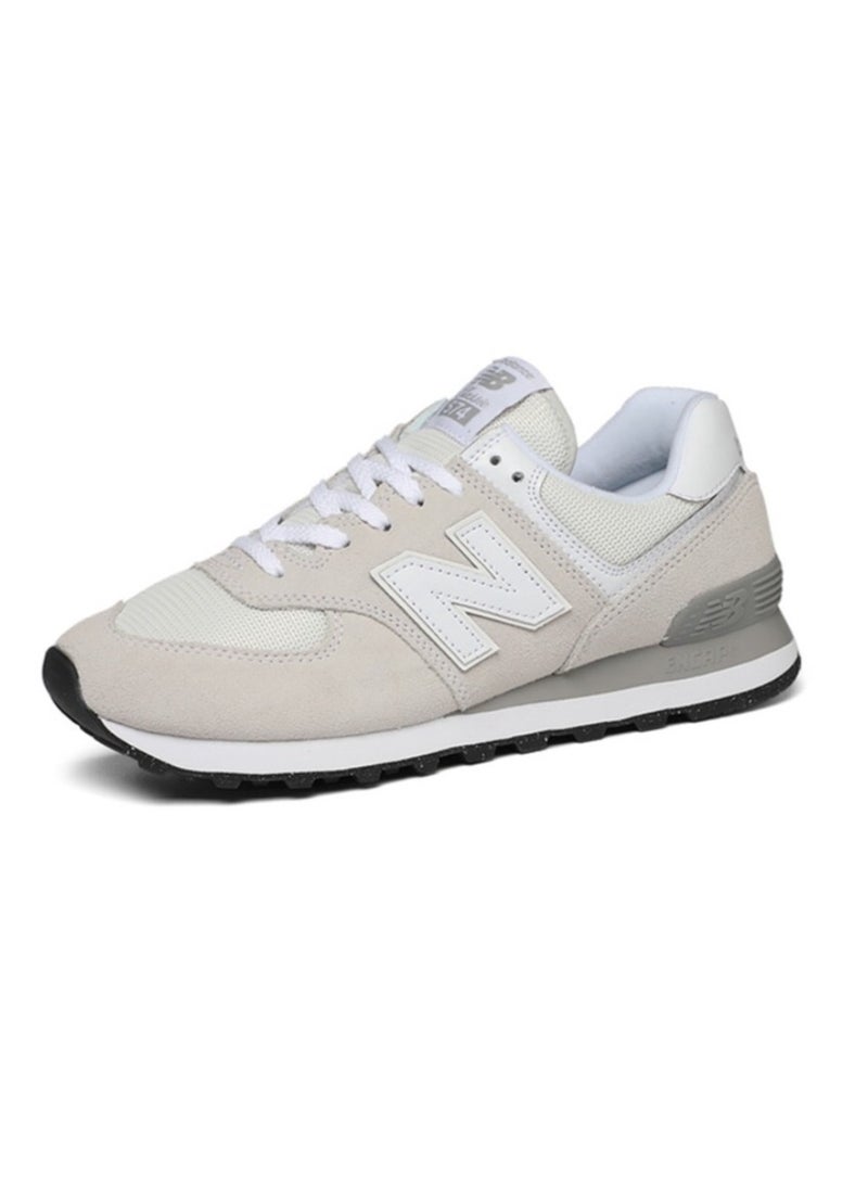 New Balance 574 Low Top Colorblock Sneakers Light Gray/White  - Image 3