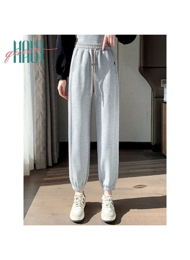 HALOQUEEN Halo Queen Women's Casual Pants, Spring And Autumn High-waisted Slimming Loose-fit Joggers, Fashionable Height-increasing Casual Pants H13qr1940 - Image 1