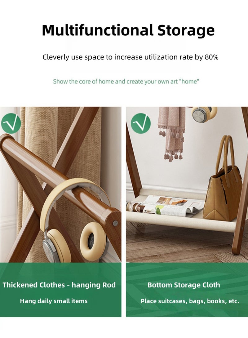 EzzySo حامل ملابس قائم متعدد الوظائف منظم تخزين مثلثي للغرفة - Image 4