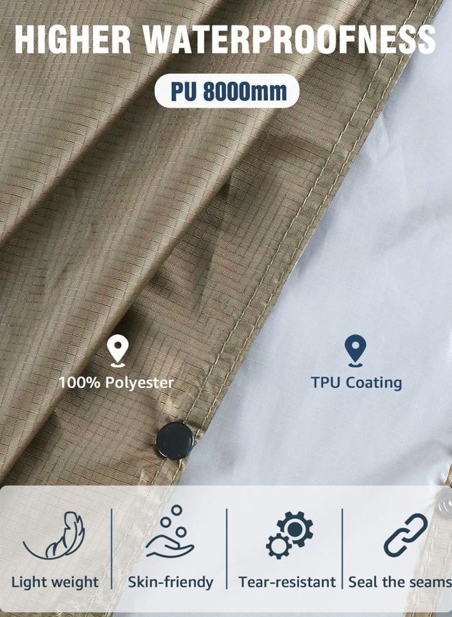 Anyoo Hooded Rain Poncho for Adults with Pocket, Waterproof Lightweight Rain Coats for Men Women Reusable Rain Jacket for Emergency Camping Outdoor Activities - Image 4