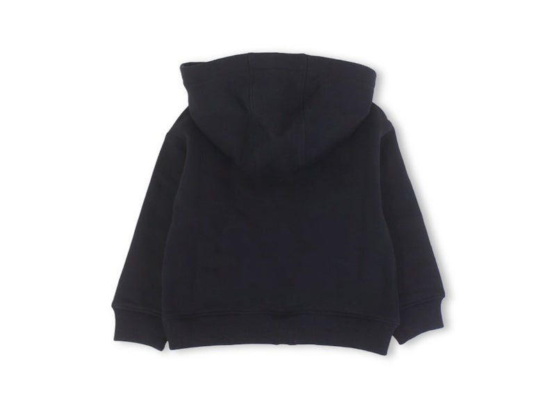 هودي قطن بسحاب أطفال للجنسين - Black Zip-Up Hoodie - Image 2