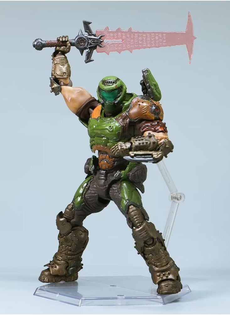 null - Figma SP-140 Doom Eternal Demon Slayer Action Figure, PVC Material, Approx. 16cm - Image 1