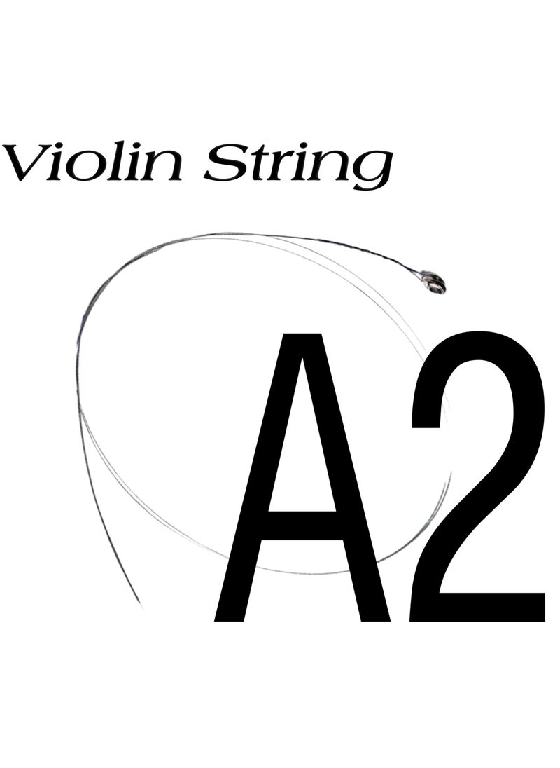 Generic A2 Single Violin String 2nd Second Violin String Fiddle Chord Wire Steel Core with Cupronickel Wound Replacement Accessory Part for All Violin Sizes - 2A 