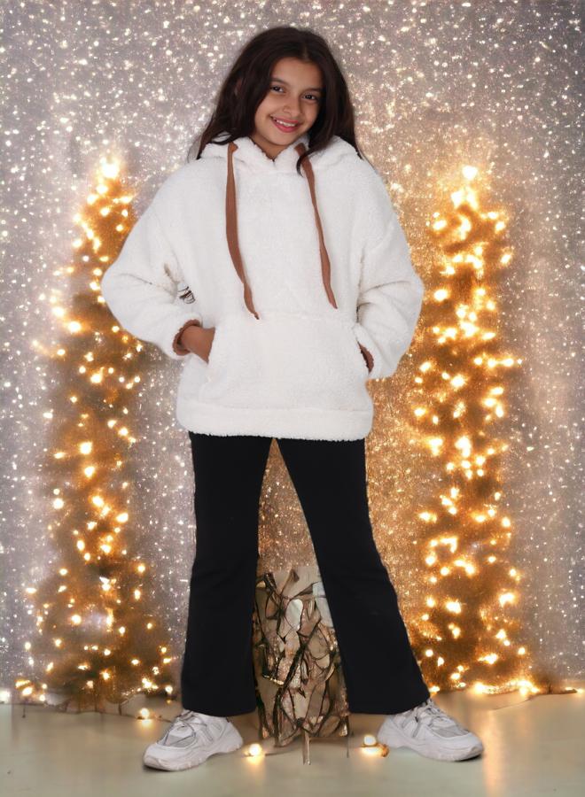 CHOiCE Girls' 12-Year-Old Winter 2024 Furry Sweatshirt, High-Quality Fabric, Super Soft Materials, Printed in Attractive Colors, Providing Unmatched Warmth with Style and Comfort. - Image 4