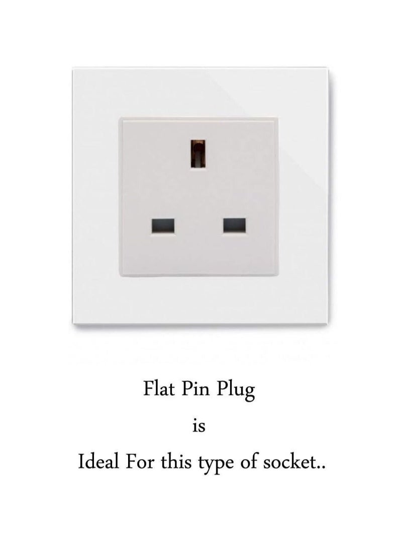 5-Piece Universal Travel Adapter Plug Set - Multi-Type Input to 3-Pin UK/Saudi Outlet, Compact Design, White - Image 2