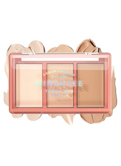 Tri-color Face Concealer Contour Palette, Contouring Foundation Highlighting Concealer Palette, Cream Contouring Makeup for Tattoo Concealer or Corrects Dark Circles Red Marks Scars