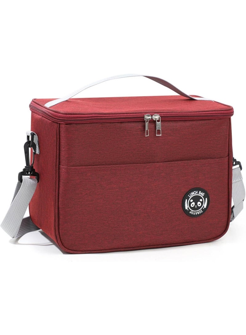 Insulated Lunch Bag for Men & Women – Leakproof Thermal Lunch Box with Adjustable Shoulder Strap, Double Zipper, Portable Oxford Cloth Food Storage Bag, Keeps Food Hot & Cold for Work, School & Travel - Image 1