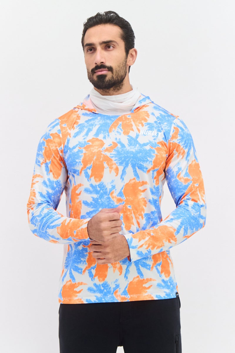 Hurley Men Sportswear Fit  Brand Logo Outdoor Hoodie, Blue  - Image 1