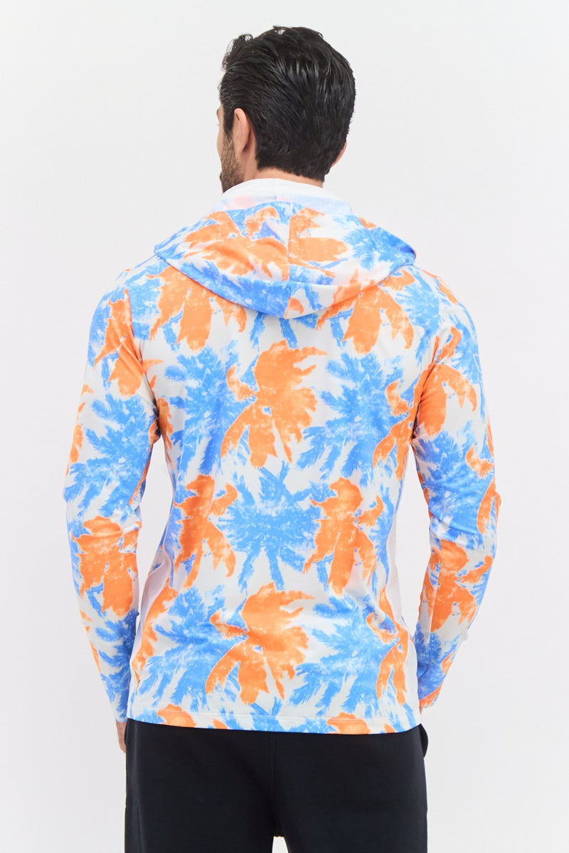 Hurley Men Sportswear Fit  Brand Logo Outdoor Hoodie, Blue  - Image 3