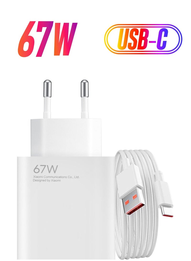 MUNTAQI Xiaomi Original Xiaomi USB 67W Wall Charger with USB to USB-C Cable included - Image 1