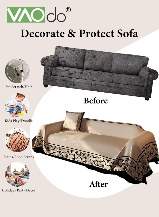 فاو دو أغطية أريكة لثلاثة وسائد أريكة سميكة قابلة للتهوية واقي أريكة مقطعي غطاء أريكة للحيوانات الأليفة أغطية أريكة 180 × 300 سم - Image 5