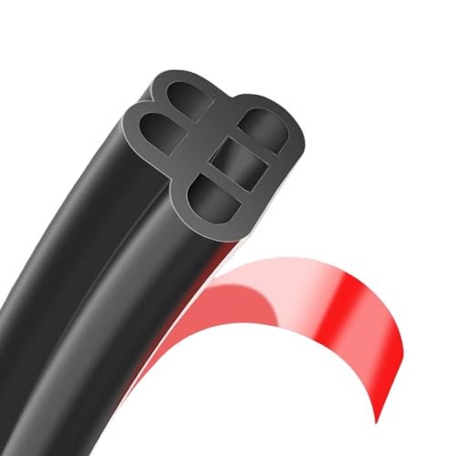 FengleAuto 52.5Ft Car Door Seal Strip Double Layer Universal Self Adhesive Auto Door Seal Strip Soundproofing Weather Stripping for Car Door Tailgate - Image 1
