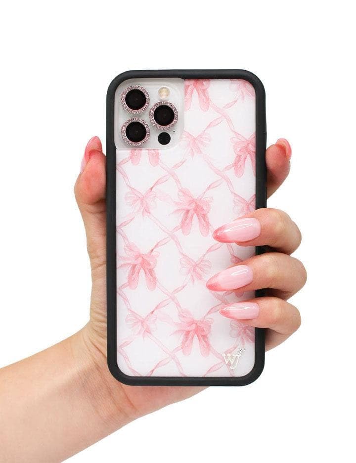 Wildflower Cases - On Pointe, Compatible with Apple iPhone 16 Pro | Pink White Bows Wf Girl Aesthetic Ballet Cute Trendy - Protective Black Bumper, 4ft Drop Test Certified, Women Owned Small Business - Image 3