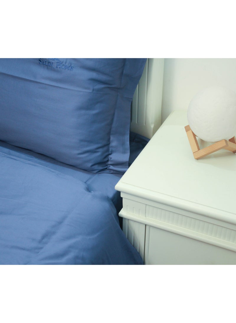 60s Light Luxury Embroidery Royal Blue 200 * 230cm Bed Set of Four Pieces  - Image 2
