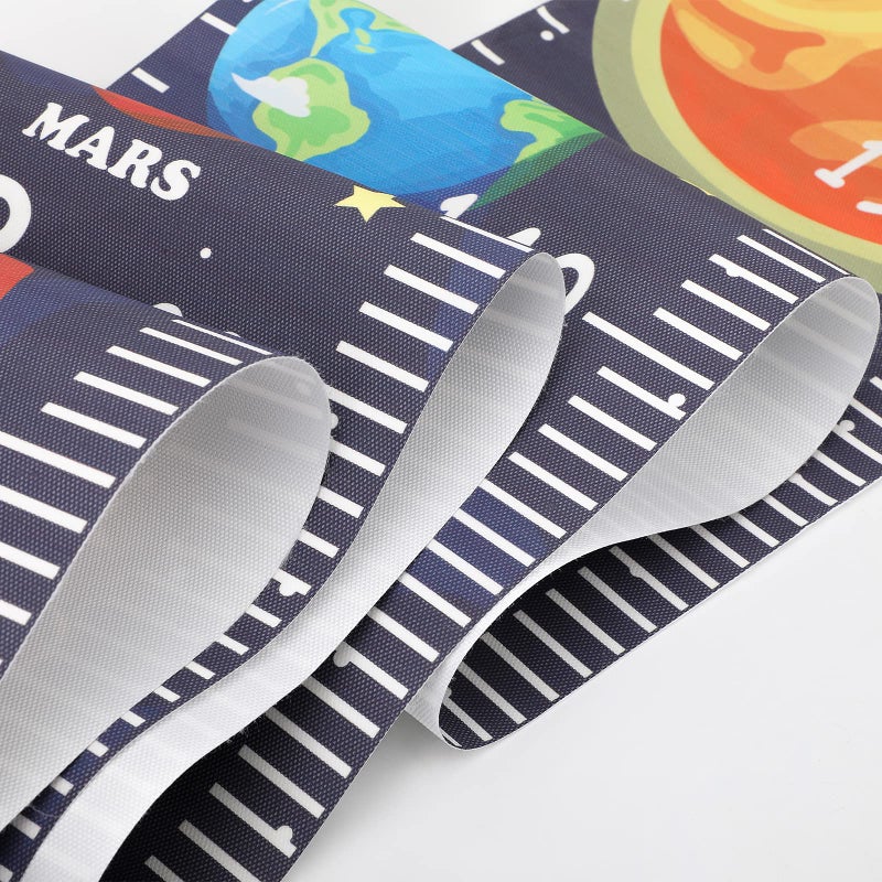 HIFOT Kids Growth Chart Height Measuring Chart, Outer Space Canvas Wall Hanging Rulers for Baby Children Kids Boys Bedroom Decor 74.8'' 7.87'' - Image 5