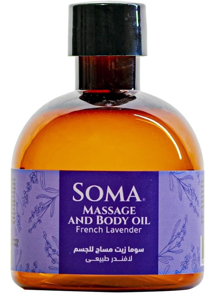 Soma زيت تدليك الجسم الطبيعي باللافندر من علامة الخريجين (6 أونصات)