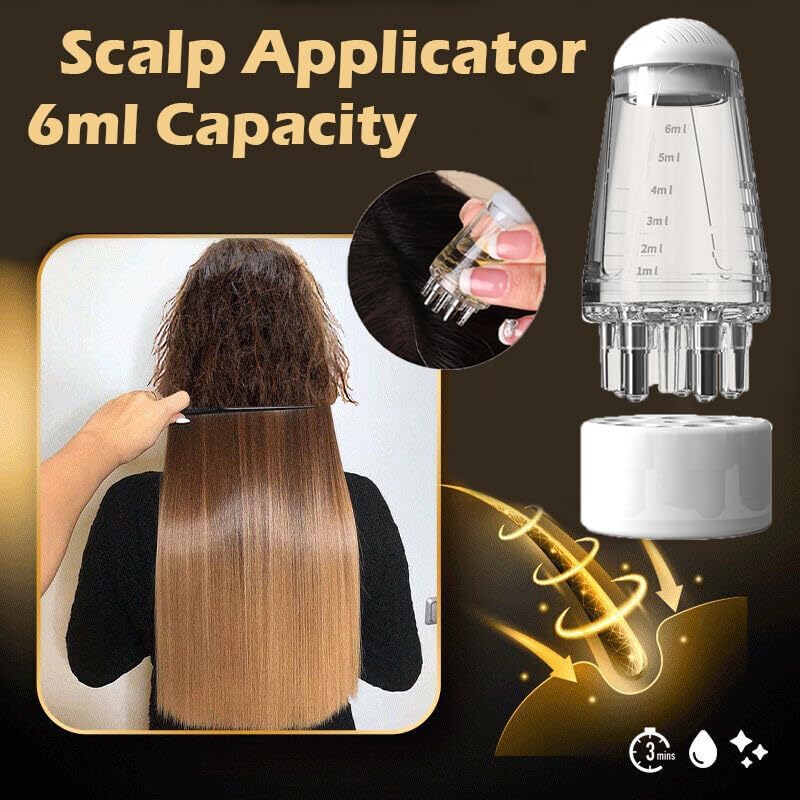 MVM Enterprise Hair Oil applicator Scalp Applicator Comb Ball Root Comb applicator Bottle Scalp Massager Hair Growt Hair Massager for Hair Growth Ball Hair Oil Applicator Bottle - Image 5