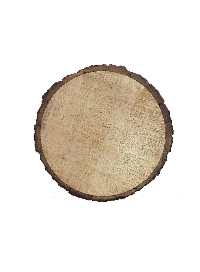 Salvus App SOLUTIONS Salvus App SOLUTIONS Rustic Wooden Log Coaster Set: Natural Bark Cup Slices for Home Décor and Table Protection (Brown_4 Inches)- Set of 4 - Image 3