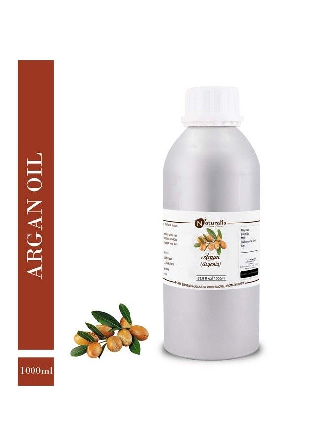 Naturalis - Essence Of Nature Pure Cold Pressed Moroccan Argan Oil For Hair Skin Antiageing & Face Care 1000Ml - Image 1