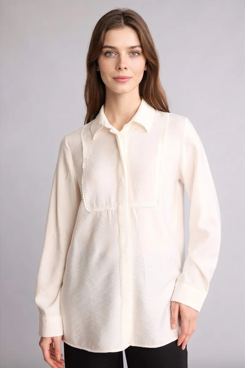 ديفاكتو Regular Fit Long Sleeve Tunic