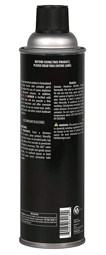 Zep 45 Sidewinder Super Penetrant  14 oz Case of 12  B41801  Penetrating Oil Aerosol Great for Frozen and Corroded Parts Dissolves Grease Busts Rust - Image 4