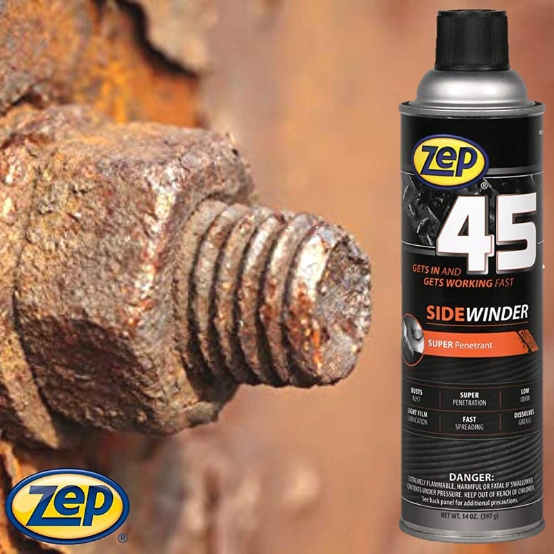Zep 45 Sidewinder Super Penetrant  14 oz Case of 12  B41801  Penetrating Oil Aerosol Great for Frozen and Corroded Parts Dissolves Grease Busts Rust - Image 5