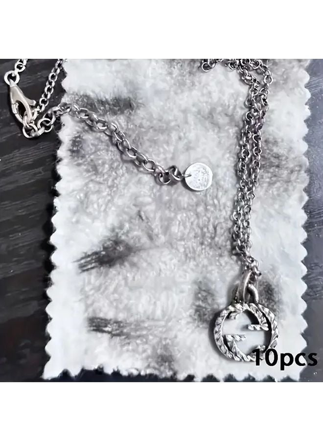 10 قطع من قمصان التلميع الصفراء للمجوهرات والخواتم والقلادات المضادة للأكسدة والتنظيف - Image 3