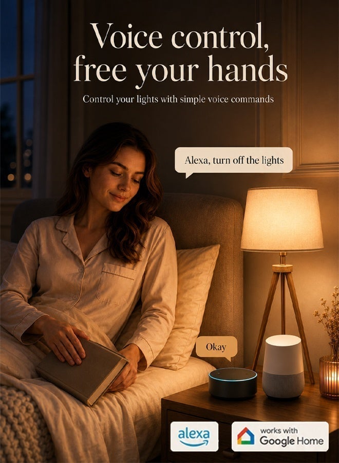 10W Smart WiFi & Bluetooth LED Bulb – Dimmable RGB (16 Million Colors), Compatible with Google Home & Alexa, Multiple Modes, Energy-Saving, E27 Smart Bulb - Image 4