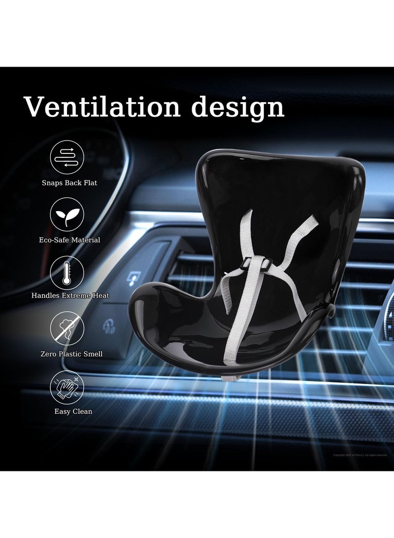 Doll car seat Compatible with Labubu, Vent Clip for 10-17cm Blind Box Toys, Secure Doll Seat with Adjustable Safety Strap & Airflow-Friendly Design, Car Decor (Doll Not Included) - Image 4