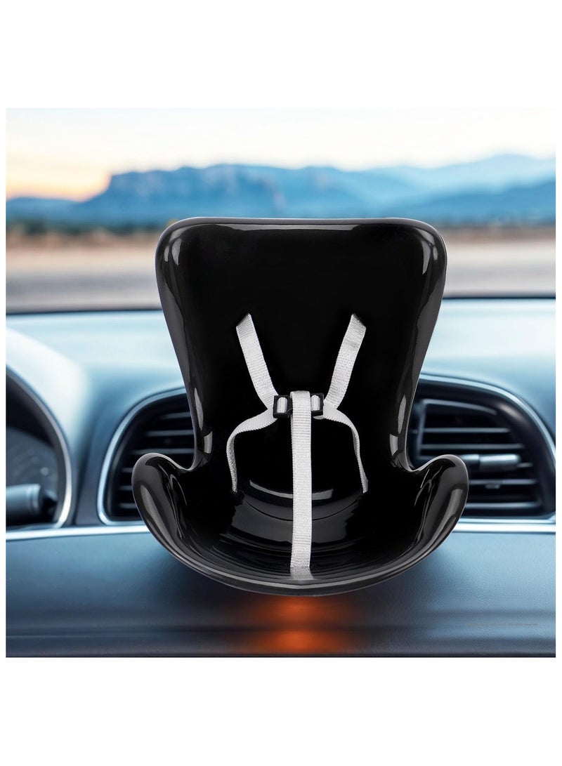 Doll car seat Compatible with Labubu, Vent Clip for 10-17cm Blind Box Toys, Secure Doll Seat with Adjustable Safety Strap & Airflow-Friendly Design, Car Decor (Doll Not Included) - Image 1