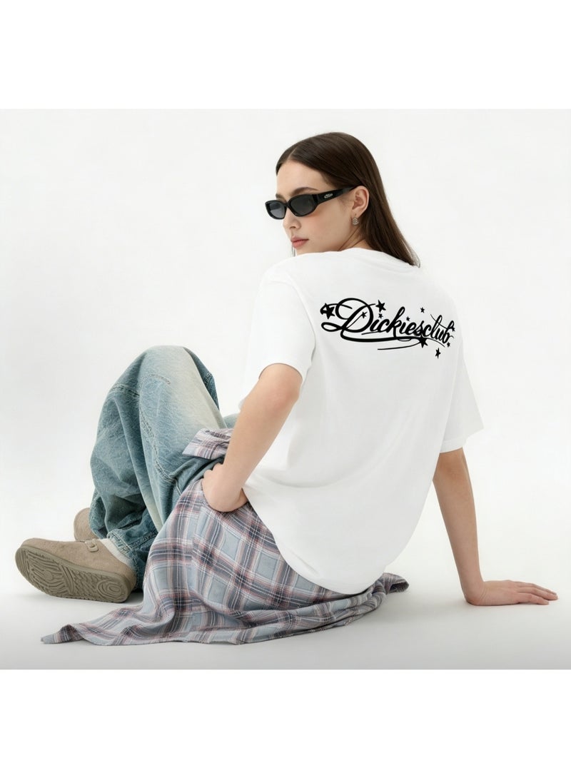 Dickies تي شيرت ديكيز الأمريكي بتصميم ريترو أسود مطبوع على أبيض مقاس 2XL - Image 2