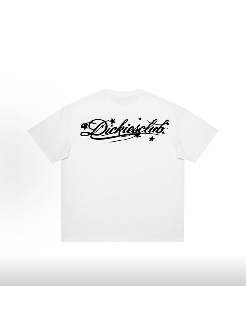 Dickies تي شيرت ديكيز الأمريكي بتصميم ريترو أسود مطبوع على أبيض مقاس 2XL - Image 3