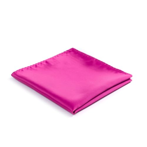 fortunatever Mens Solid Satin Pocket Square(Magenta) - Image 4